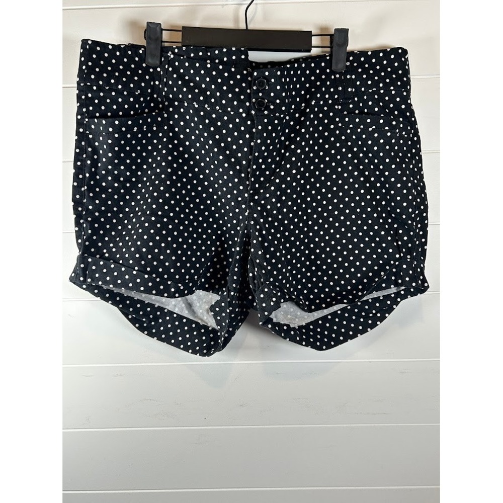 Torrid Womens Black White Polka Dot Cuffed Stretch Shorts Plus Size 20